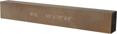 Cleveland - M42 Cobalt Rectangular Tool Bit Blank - 5/8" Wide x 7/8" High x 6" OAL, 2 Beveled Ends, 10° Bevel Angle, Ground - Exact Tooling