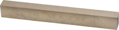 Cleveland - M42 Cobalt Rectangular Tool Bit Blank - 3/8" Wide x 1/2" High x 4" OAL, 2 Beveled Ends, 10° Bevel Angle, Ground - Exact Tooling