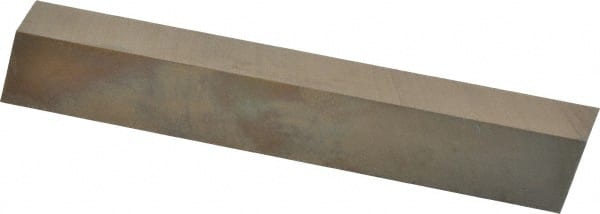 Cleveland - M42 Cobalt Rectangular Tool Bit Blank - 3/8" Wide x 5/8" High x 4" OAL, 2 Beveled Ends, 10° Bevel Angle, Ground - Exact Tooling