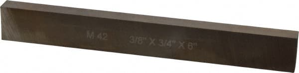 Cleveland - M42 Cobalt Rectangular Tool Bit Blank - 3/8" Wide x 3/4" High x 6" OAL, 2 Beveled Ends, 10° Bevel Angle, Ground - Exact Tooling