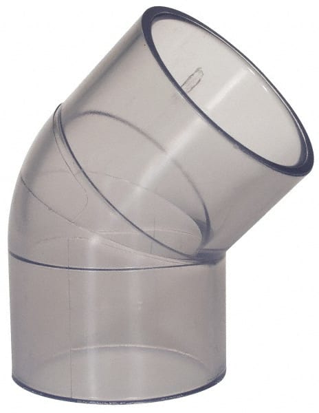 Made in USA - 1-1/2" PVC Plastic Pipe Fitting - Schedule 40, Slip x Slip End Connections - Exact Tooling