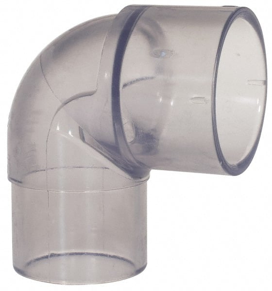 Made in USA - 1-1/2" PVC Plastic Pipe Fitting - Schedule 40, Spig x Soc End Connections - Exact Tooling