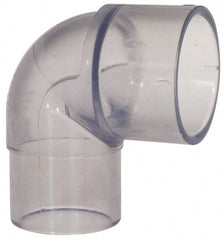 Made in USA - 1-1/2" PVC Plastic Pipe Fitting - Schedule 40, Spig x Soc End Connections - Exact Tooling