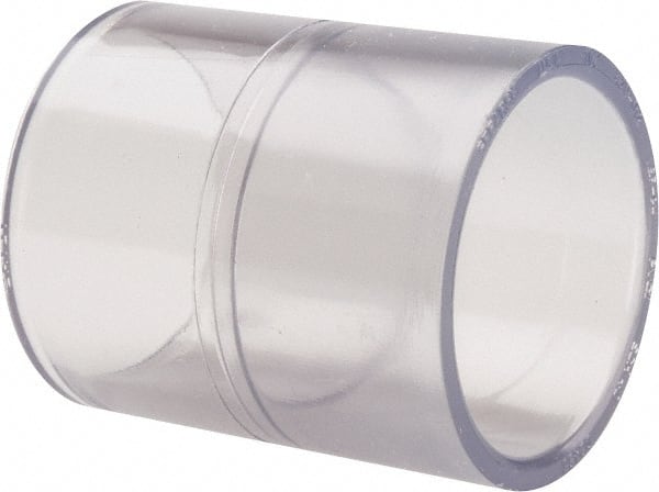 Made in USA - 1-1/4" PVC Plastic Pipe Coupling - Schedule 40, Slip x Slip End Connections - Exact Tooling