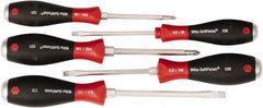 Wiha - 5 Piece Phillips & Slotted Screwdriver Set - Comes in Kit Bag - Exact Tooling
