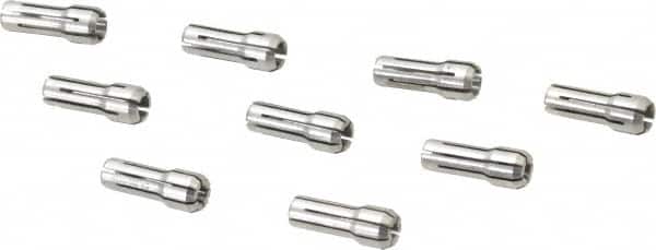 Parlec - 9 Piece, 1/8" to 1/4" Capacity, Double Angle Collet Set - Series DA300 - Exact Tooling