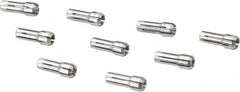 Parlec - 9 Piece, 1/8" to 1/4" Capacity, Double Angle Collet Set - Series DA300 - Exact Tooling