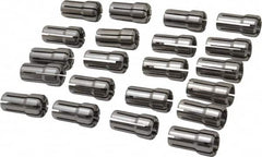 Parlec - 21 Piece, 1/4" to 9/16" Capacity, Double Angle Collet Set - Series DA100 - Exact Tooling