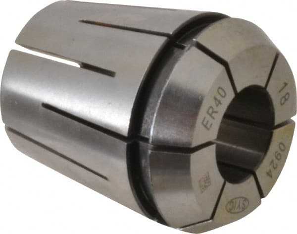 Parlec - 18mm ER40 Coolant Collet - 1.811" OAL, 1.614" Overall Diam - Exact Tooling