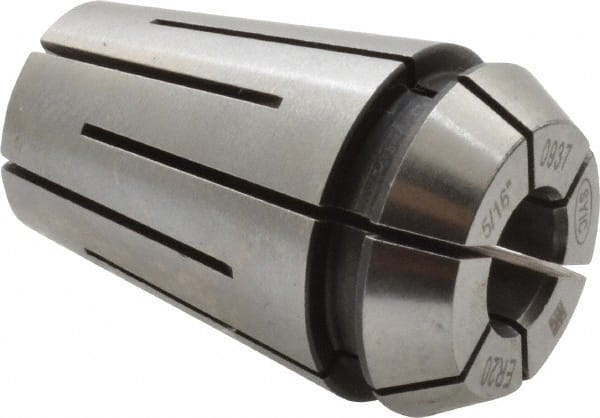 Parlec - 5/16" ER20 Coolant Collet - 1.24" OAL, 0.827" Overall Diam - Exact Tooling