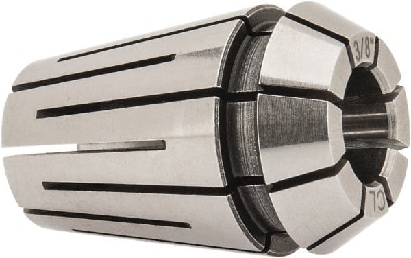 Parlec - 3/8" ER20 Coolant Collet - 1.24" OAL, 0.827" Overall Diam - Exact Tooling