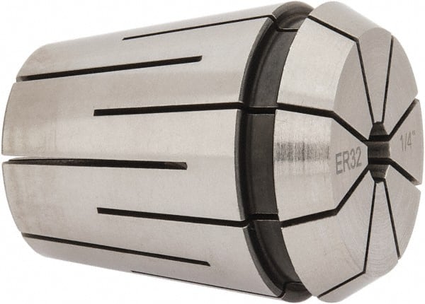 Parlec - 1/4" ER32 Coolant Collet - 1.574" OAL, 1.3" Overall Diam - Exact Tooling