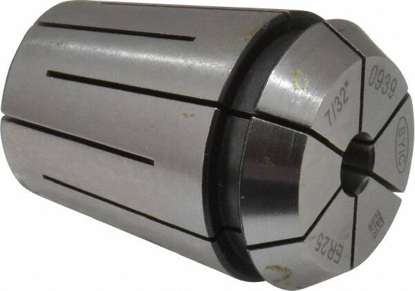 Parlec - 7/32" ER25 Coolant Collet - 1.338" OAL, 1.023" Overall Diam - Exact Tooling