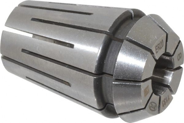Parlec - 8mm ER20 Coolant Collet - 1.24" OAL, 0.827" Overall Diam - Exact Tooling