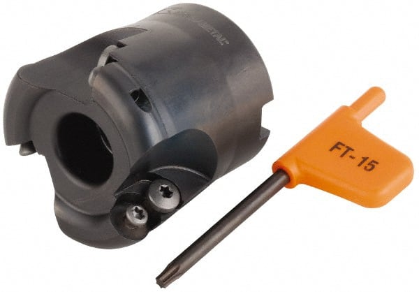 Kennametal - 50.8mm Cut Diam, 6mm Max Depth, 3/4" Arbor Hole, 3 Inserts, RD.. 12T3... Insert Style, Indexable Copy Face Mill - KDM200 Cutter Style, 50.04mm High, Series KDM - Exact Tooling