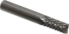 Accupro - 3/8" Diam, 1" LOC, Plain End, Solid Carbide Diamond Pattern Router Bit - Right Hand Cut, 2-1/2" OAL, 3/8" Shank Diam, Use on Fiberglass - Exact Tooling