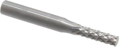 Accupro - 3/16" Diam, 5/8" LOC, Plain End, Solid Carbide Diamond Pattern Router Bit - Right Hand Cut, 2" OAL, 1/4" Shank Diam, Use on Fiberglass - Exact Tooling