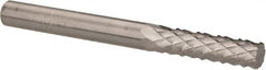 Accupro - 1/4" Diam, 3/4" LOC, Plain End, Solid Carbide Diamond Pattern Router Bit - Right Hand Cut, 2-1/2" OAL, 1/4" Shank Diam, Use on Fiberglass - Exact Tooling
