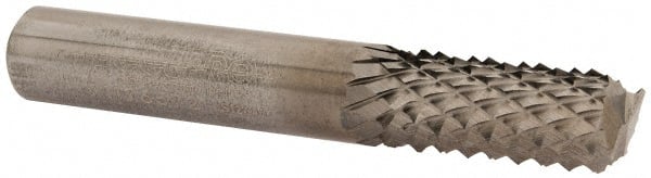 Accupro - 3/8" Diam, 7/8" LOC, End Mill End, Solid Carbide Diamond Pattern Router Bit - Right Hand Cut, 2-1/2" OAL, 3/8" Shank Diam, Use on Fiberglass, Phenolic - Exact Tooling