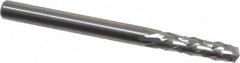 Accupro - 1/8" Diam, 1/2" LOC, Drill Point End, Solid Carbide Diamond Pattern Router Bit - Right Hand Cut, 1-1/2" OAL, 1/8" Shank Diam, Use on Fiberglass - Exact Tooling