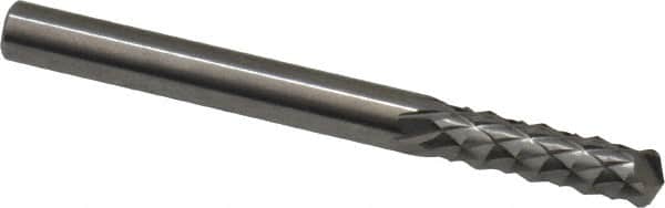 Accupro - 3/16" Diam, 5/8" LOC, Drill Point End, Solid Carbide Diamond Pattern Router Bit - Right Hand Cut, 2" OAL, 3/16" Shank Diam, Use on Fiberglass - Exact Tooling