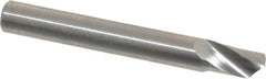 Accupro - 1/4" Cutting Diam x 3/8" Length of Cut, 1 Flute, Upcut Spiral Router Bit - Uncoated, Right Hand Cut, Solid Carbide, 2" OAL x 1/4" Shank Diam, Single Edge, 22° Helix Angle - Exact Tooling