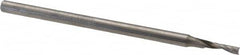 Accupro - 2mm Cutting Diam x 6mm Length of Cut, 1 Flute, Upcut Spiral Router Bit - Uncoated, Right Hand Cut, Solid Carbide, 57mm OAL x 3mm Shank Diam, Single Edge, 21° Helix Angle - Exact Tooling