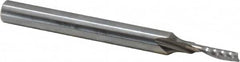 Accupro - 3mm Cutting Diam x 12mm Length of Cut, 1 Flute, Upcut Spiral Router Bit - Uncoated, Right Hand Cut, Solid Carbide, 64mm OAL x 6mm Shank Diam, Single Edge, 21° Helix Angle - Exact Tooling