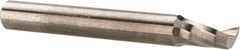 Accupro - 1/4" Cutting Diam x 3/8" Length of Cut, 1 Flute, Upcut Spiral Router Bit - Uncoated, Right Hand Cut, Solid Carbide, 2" OAL x 1/4" Shank Diam, Single Edge, 21° Helix Angle - Exact Tooling