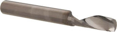 Accupro - 1/4" Cutting Diam x 3/4" Length of Cut, 1 Flute, Upcut Spiral Router Bit - Uncoated, Right Hand Cut, Solid Carbide, 2-1/2" OAL x 1/4" Shank Diam, Single Edge, 21° Helix Angle - Exact Tooling