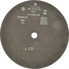 Tru-Maxx - 12" 46 Grit Aluminum Oxide Cutoff Wheel - 1/8" Thick, 1" Arbor, 3,024 Max RPM, Use with Stationary Tools - Exact Tooling