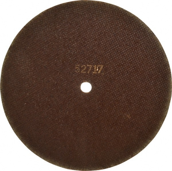 Tru-Maxx - 10" 46 Grit Aluminum Oxide Cutoff Wheel - 1/16" Thick, 5/8" Arbor, 6,112 Max RPM, Use with Stationary Tools - Exact Tooling