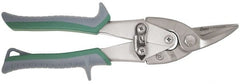 Clauss - 1-3/4" Length of Cut, Right Pattern Aviation Snip - 10-1/4" OAL, Nonslip Spring Assisted Grip Handle, 22 AWG Steel Capacity - Exact Tooling
