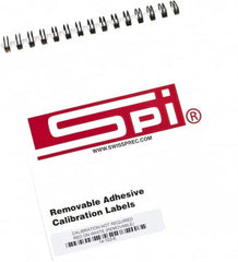 SPI - Inspection Label - Legend: Calibration Not Required, English, Red & White, 2" Long x 1/2" High, No Coating - Exact Tooling
