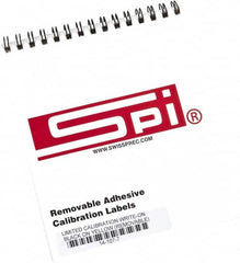 SPI - Inspection Label - Legend: Limited Calibration, English, Black & Yellow, 2" Long x 1/2" High, No Coating - Exact Tooling