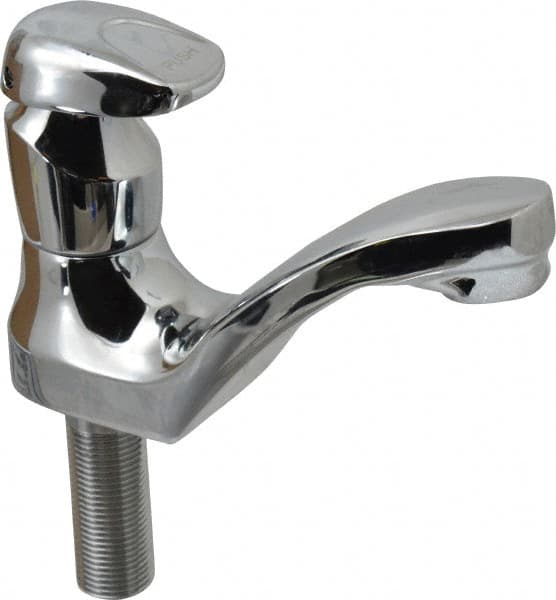 Moen - Knob Metering Handle, Round Deck Plate, Single Mount Bathroom Faucet - One Handle, No Drain, Standard Spout - Exact Tooling