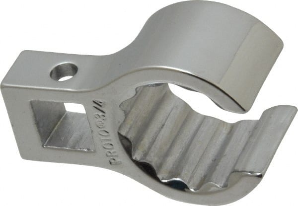 Proto - 3/4" 12 Point 3/8" Drive Chrome Flare Nut Crowfoot Wrench - 1-1/8" Head Diam x 23/32" Head Thickness, 1-1/2" OAL - Exact Tooling