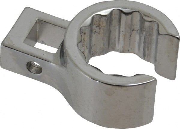Proto - 13/16" 12 Point 3/8" Drive Chrome Flare Nut Crowfoot Wrench - 1-13/64" Head Diam x 23/32" Head Thickness, 1-1/2" OAL - Exact Tooling