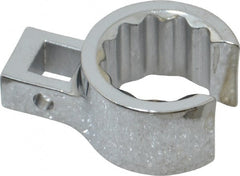 Proto - 7/8" 12 Point 3/8" Drive Chrome Flare Nut Crowfoot Wrench - 1-19/64" Head Diam x 3/4" Head Thickness, 1-1/2" OAL - Exact Tooling
