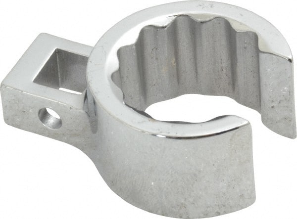 Proto - 15/16" 12 Point 3/8" Drive Chrome Flare Nut Crowfoot Wrench - 1-3/8" Head Diam x 3/4" Head Thickness, 1-1/2" OAL - Exact Tooling