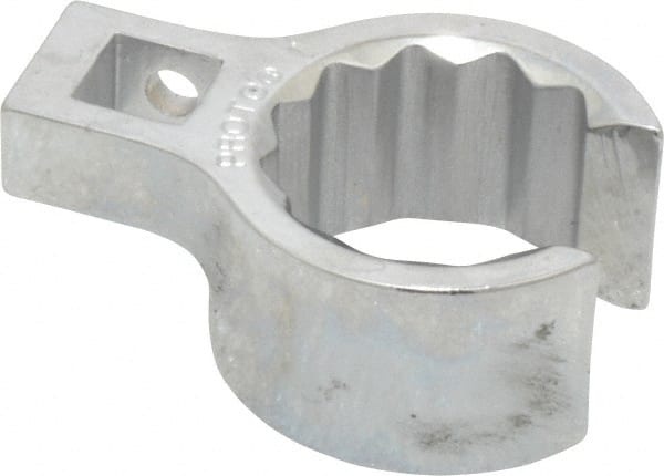 Proto - 1" 12 Point 3/8" Drive Chrome Flare Nut Crowfoot Wrench - 1-29/64" Head Diam x 25/32" Head Thickness, 1" OAL - Exact Tooling