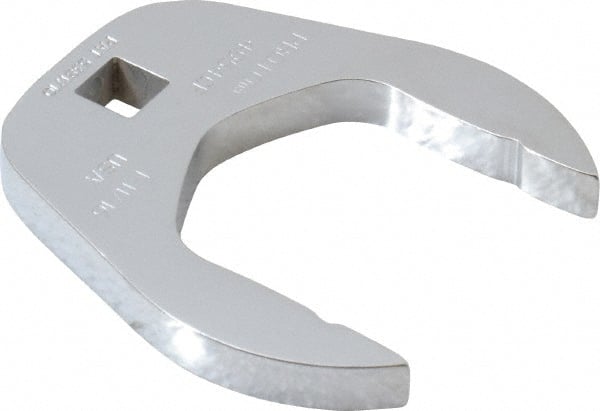 Proto - 1-11/16" 3/8" Drive Chrome Open End Crowfoot Wrench - 2.72" Head Diam x 0.38" Head Thickness - Exact Tooling