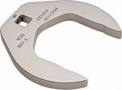 Proto - 1-7/8" 3/8" Drive Chrome Open End Crowfoot Wrench - 3.2" Head Diam x 0.38" Head Thickness - Exact Tooling