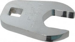 Proto - 1-1/16" 1/2" Drive Full Polish Chrome Open End Crowfoot Wrench - 2-1/8" Head Diam x 3/8" Head Thickness, 2-3/32" OAL - Exact Tooling
