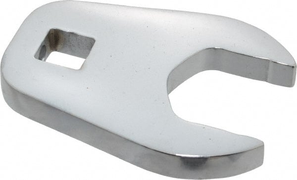 Proto - 1-1/8" 1/2" Drive Full Polish Chrome Open End Crowfoot Wrench - 2-7/32" Head Diam x 3/8" Head Thickness, 2-1/4" OAL - Exact Tooling