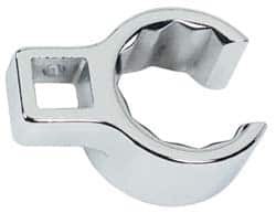 Proto - 1-15/16" 12 Point 1/2" Drive Full Polish Chrome Flare Nut Crowfoot Wrench - 2-5/8" Head Diam x 1-1/16" Head Thickness, 3-1/4" OAL - Exact Tooling