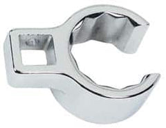 Proto - 1-15/16" 12 Point 1/2" Drive Full Polish Chrome Flare Nut Crowfoot Wrench - 2-5/8" Head Diam x 1-1/16" Head Thickness, 3-1/4" OAL - Exact Tooling