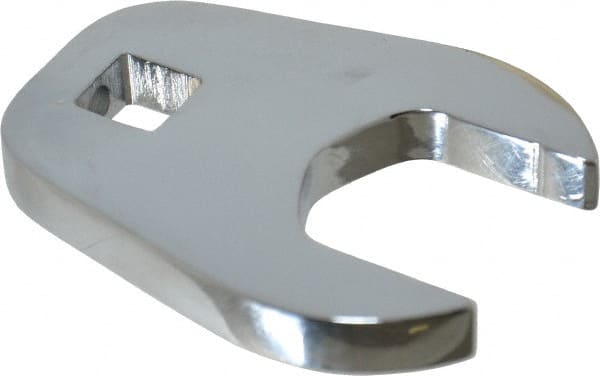 Proto - 1-3/16" 1/2" Drive Full Polish Chrome Open End Crowfoot Wrench - 2-11/32" Head Diam x 3/8" Head Thickness, 2-23/64" OAL - Exact Tooling