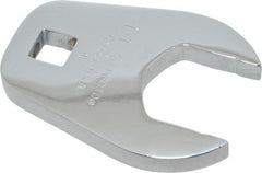 Proto - 1-1/4" 1/2" Drive Full Polish Chrome Open End Crowfoot Wrench - 2-15/32" Head Diam x 3/8" Head Thickness, 2-23/64" OAL - Exact Tooling