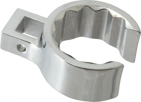 Proto - 1-7/16" 12 Point 1/2" Drive Full Polish Chrome Flare Nut Crowfoot Wrench - 2" Head Diam x 15/16" Head Thickness, 2.63" OAL - Exact Tooling